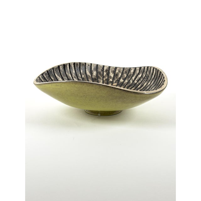 Ceramic Sunflower Ceramic Bowl by Mari Simmulson for Upsala-Ekeby, Sweden, 1960s For Sale - Image 7 of 7