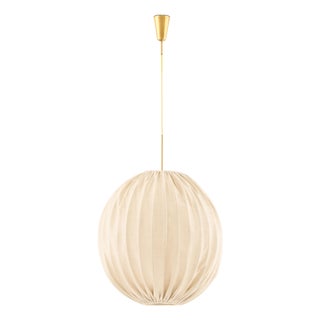 Ceiling Lamp in Brass and Fabric from Hans-Agne Jakobsson, 1950s For Sale