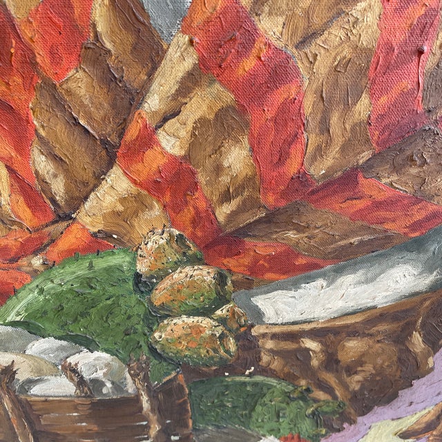 1900s Large Orientalist Oil Painting on Canvas Signed For Sale - Image 9 of 10