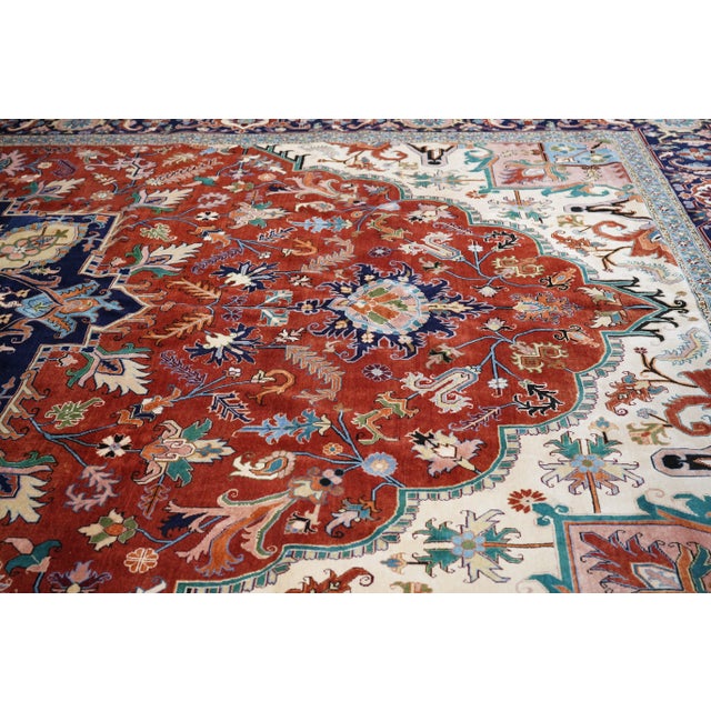 Textile Vintage Heriz Rug 13'2'' X 19'6'' For Sale - Image 7 of 14