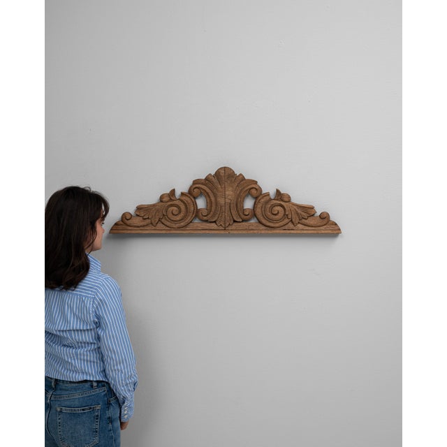 19th Century French Handcrafted Wooden Ornament Fragment For Sale - Image 10 of 18