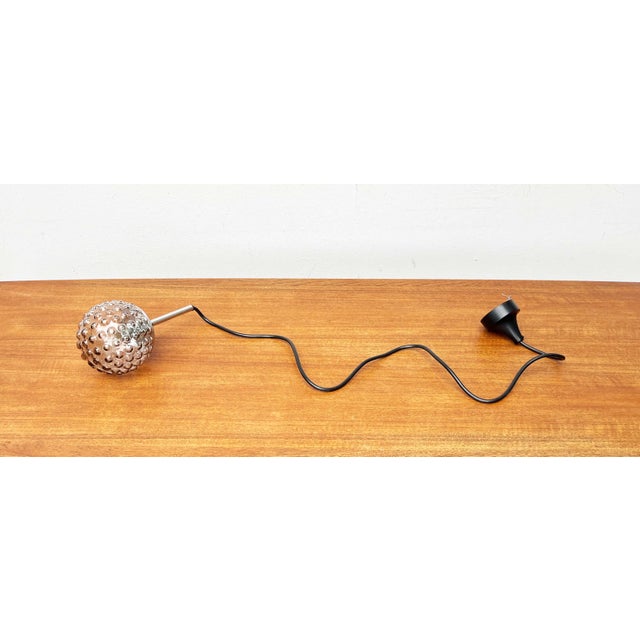 Black Vintage German Space Age Glass Ball Pendant Lamps by Rolf Krüger for Staff, 1970s, Set of 4 For Sale - Image 8 of 18