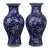Pair of Vintage Chinese Blue & White "Ice and Plum" Fish Tail Vases For Sale