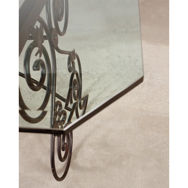 Italian Scrolled Iron Patio Garden Dining Table For Sale - Image 16 of 18