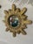 Vintage 16" Gilded Sunburst Wall Mirror With Light Cream Wash For Sale - Image 14 of 15