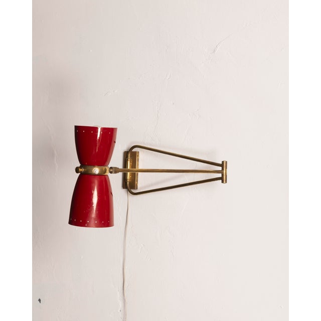 Adjustable Wall Lamp attributed to Robert Mathieu, France, 1950s For Sale - Image 10 of 10