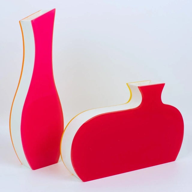 Villeroy & Boch produced that stunning pair of vases in the 1990s. This playful design is modern with an incredible color...