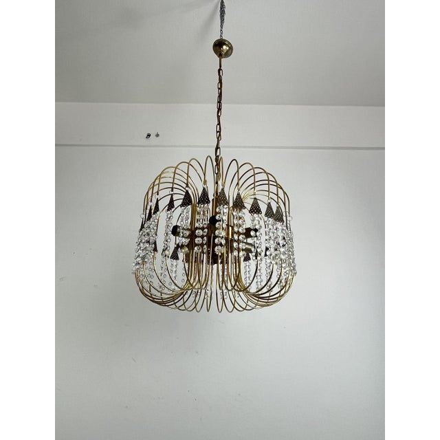 Gold Vintage Murano Glass Hanging Light, 1970s For Sale - Image 8 of 10