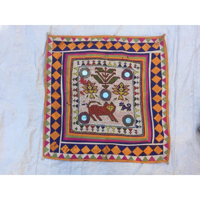 Tribal Vintage Beaded Indian Tribal Wall Hanging For Sale - Image 3 of 8