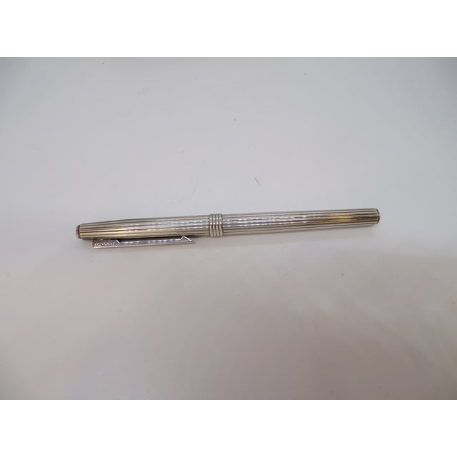 Christian Dior Grooved Ballpoint Pen in Silver-Plated Metal from Dior, 1970s For Sale - Image 4 of 18