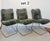 1970s Suede and Chrome Cantilever Dining Chairs in Moss Green Attributed to Roche Bobois-Set of 6 For Sale - Image 12 of 17