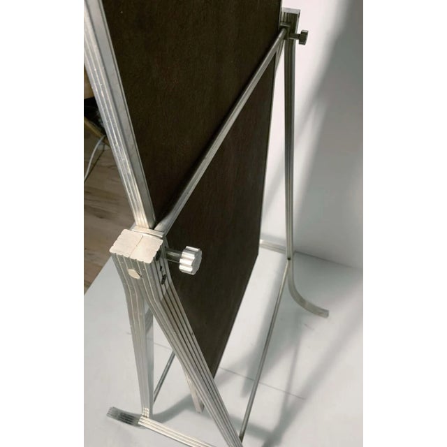 Mid 20th Century Vintage Mid-20th Century Aluminum Extrusion Dressing Mirror For Sale - Image 5 of 9