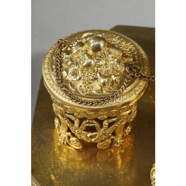 Empire Period Gilt Bronze Obelisk Inkwell, 1810 For Sale - Image 14 of 18