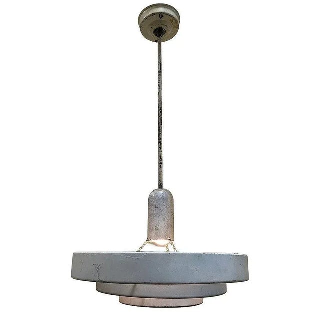 Mid-Century Modern Mid-Century "Saturn" Ceiling Steel 19" Pendant by Kurt Versen, 18 Available For Sale - Image 3 of 9