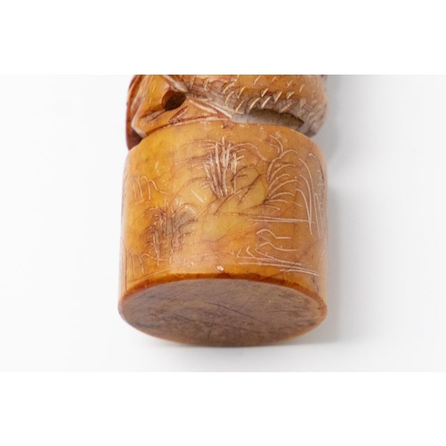 Chinese Soapstone Hand Carved Chop Seal For Sale - Image 10 of 11