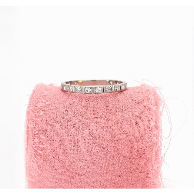 1920s 1920s Art Deco Platinum Single Cut Diamond Ring, Size 9.5 For Sale - Image 5 of 10