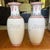 For sale is a stunning, matching pair of vintage Chinese Famille Rose porcelain temple/floor vases. Standing approximately...
