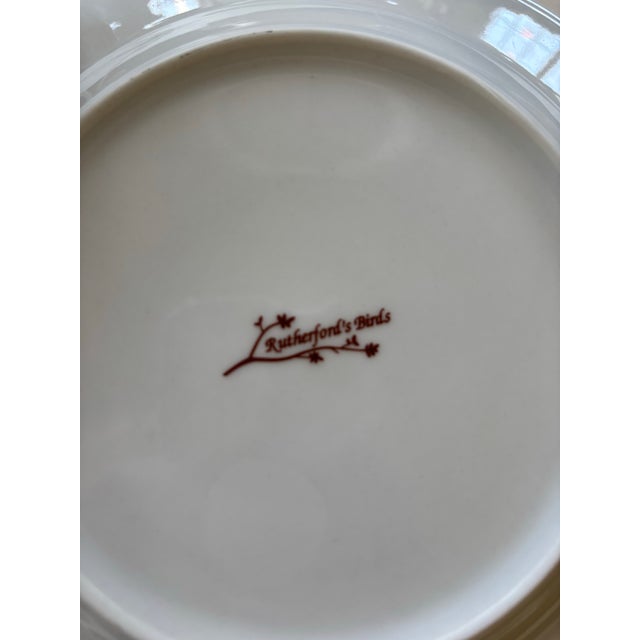 Vintage Rutherfords Bird Pattern Lunch Plates- Set of 8 For Sale - Image 4 of 5