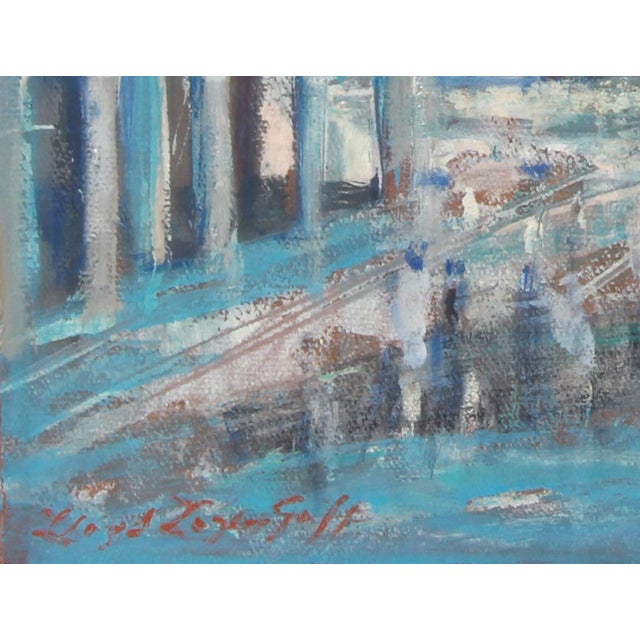 Impressionist Piazetta (Venice), Oil and Mixed Media by Lloyd Lozes Goff For Sale - Image 3 of 3