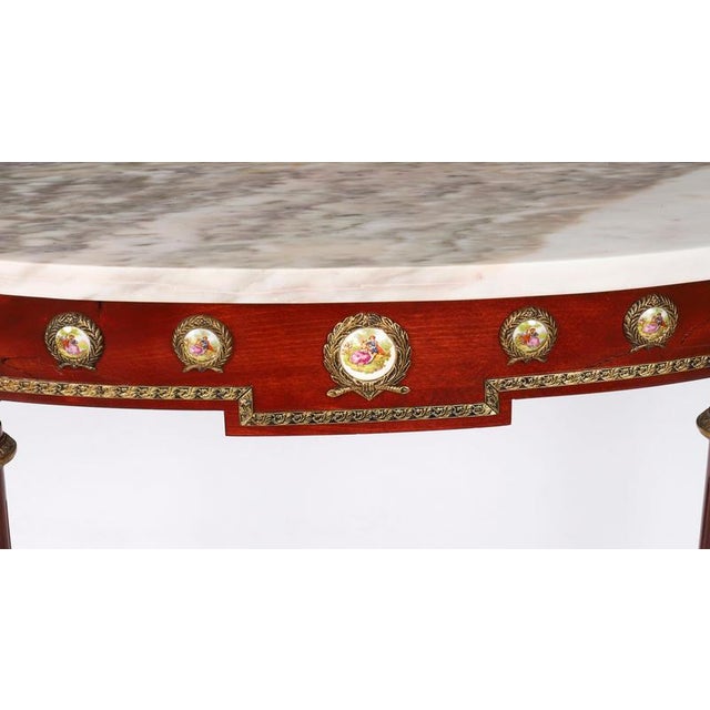Vintage French Console Table in Sevres Porcelain and Ormolu Mounts, 1950s For Sale - Image 10 of 16