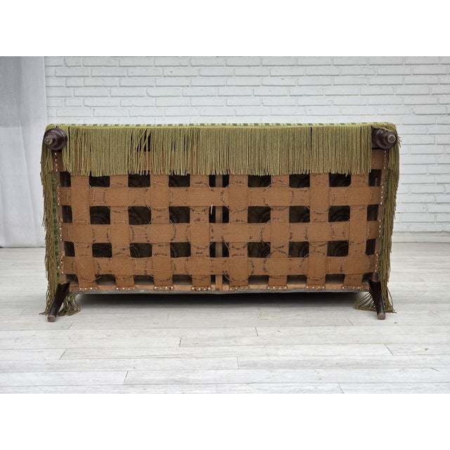 Vintage Danish Two-Seater Sofa in Green Furniture Velour, 1950s For Sale - Image 18 of 18