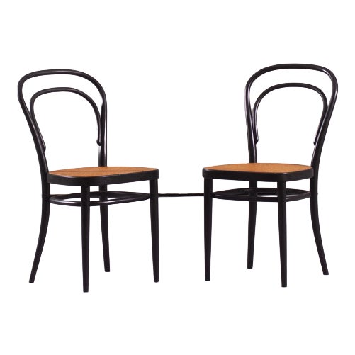 Vintage No. 214 Chairs from Thonet, Austria, 1970s, Set of 2 For Sale
