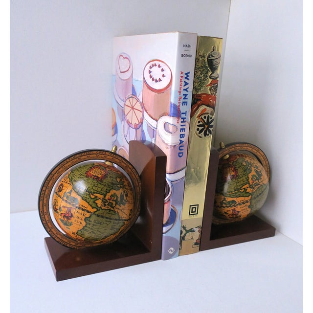 Italian World Globe Bookends, Pair For Sale - Image 4 of 11
