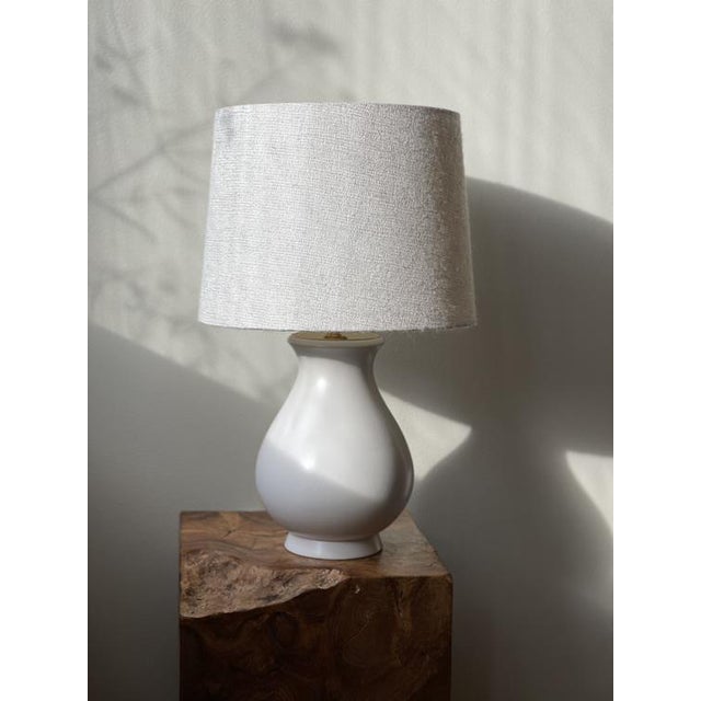 Carrara Ceramic Table Lamp by Wilhelm Kage, 1940s For Sale - Image 3 of 9