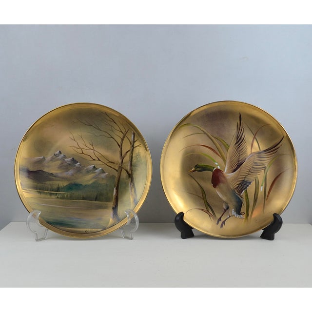 Hand-Painted Porcelain Plates from Carlos Alberto Spina, 1980, Set of 2 For Sale - Image 17 of 17