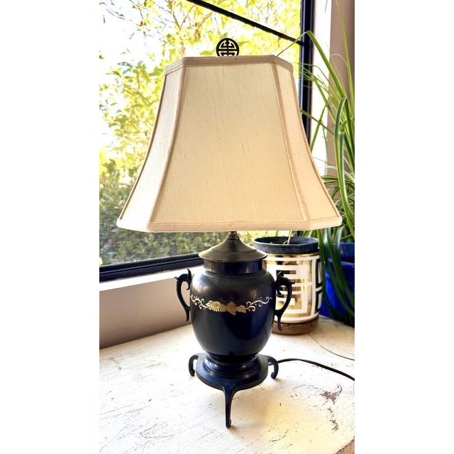 This beautiful Japanese Mixed Metal Table Lamp was a favorite of my mothers, and features a Chinoiserie aesthetic...