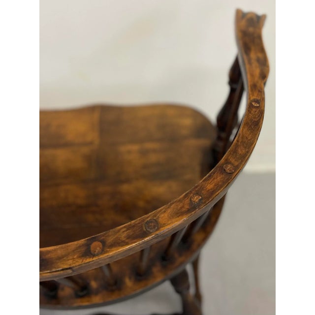 Wood 1970s Vintage Colonial Style Pub Chair For Sale - Image 7 of 10