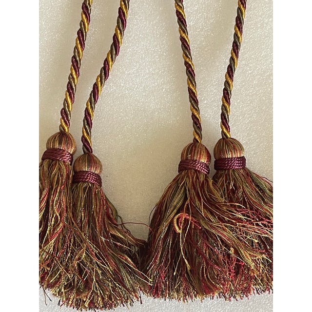 Shabby Chic 7 S Vintage Tiebacks With Tassels For Sale - Image 3 of 6