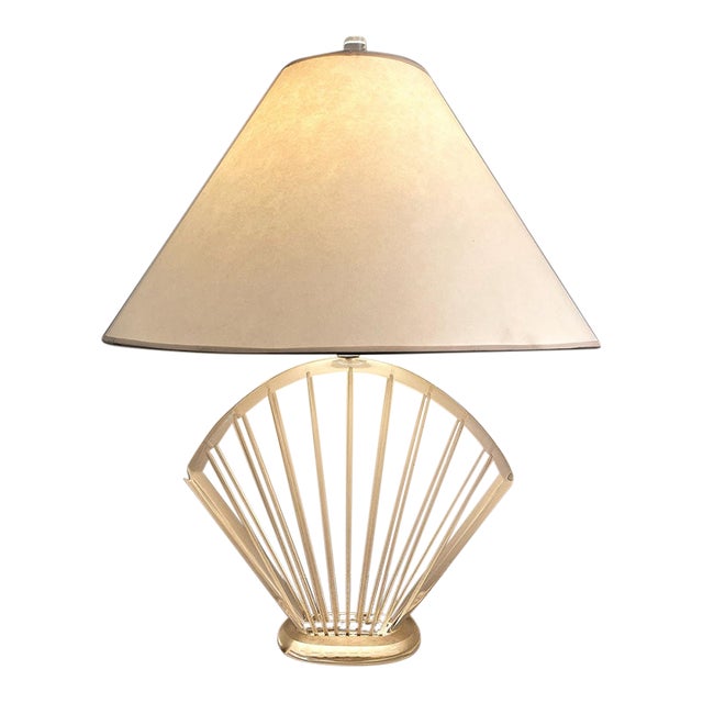 1970s Signed Hivo Van Teal Sculptural Lucite Fan Table Lamp For Sale