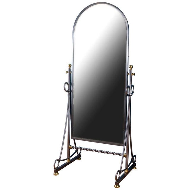 Mid-Century Italian Psyche Mirror by A. Orlandi, Italy, 1970s For Sale - Image 11 of 11