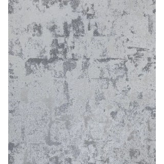 Sample - Lelievre for The House of Scalamandré Patine Wallcovering, Argent For Sale