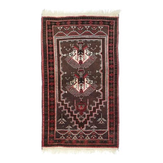 Vintage Tribal Afghan Rug 2'9'' X 5'0'' For Sale