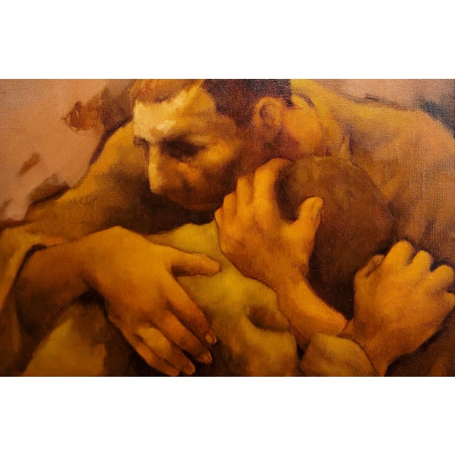 Charles Bragg - Father & Son Affection - Oil Painting For Sale In Los Angeles - Image 6 of 10