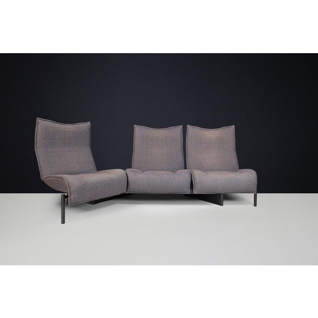 Modern 'Veranda' Sofa by Vico Magistretti for Cassina, in Original Fabric, Italy Designed by acclaimed Italian architect...