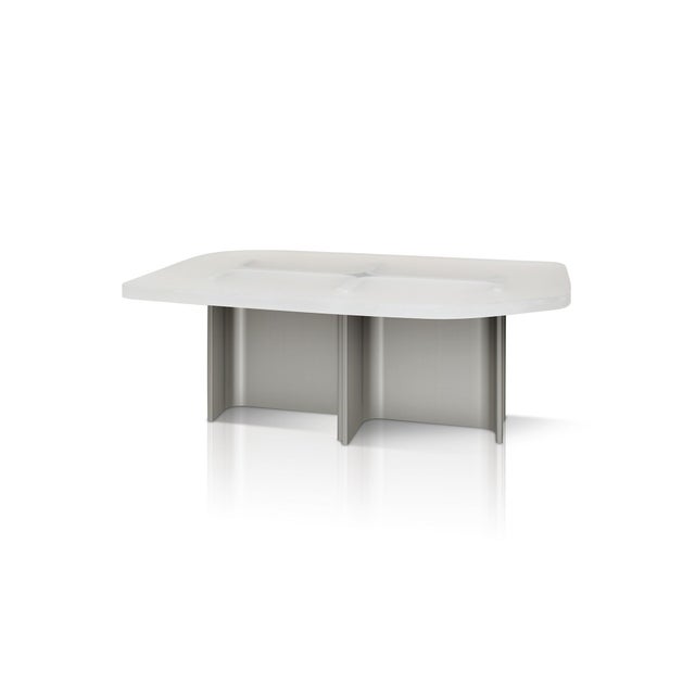 Contemporary Brushed Steel & Transparent Opaque Resin Fossil Coffee Table by Daniel Nikolovski & Danu Chirinciuc for KABINET, 2019 For Sale - Image 3 of 17