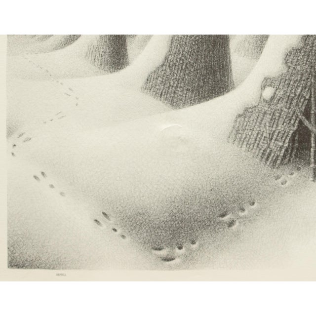 1939 After Grant Wood "January", First Edition Period Offset Lithograph For Sale - Image 4 of 10