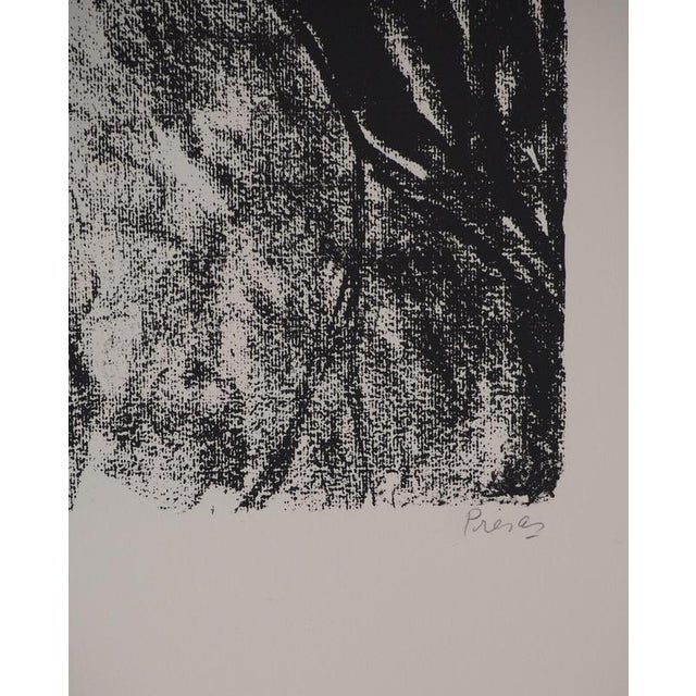 Modern Leopoldo Presas, Young Woman in a Straw Hat, Lithograph For Sale - Image 3 of 7