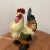 Tall Collectible.Unique hand painted colorfully ceramic Rooster in boots statue - figure 9”