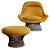 Set of Lounge Chair and Footstool Set by Warren Platner for Knoll Inc. / Knoll International, 1966 For Sale
