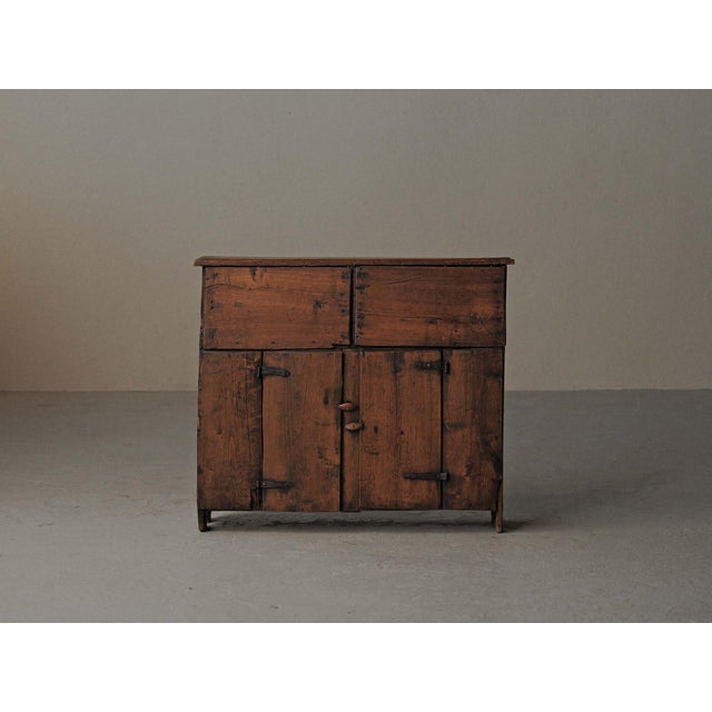 Rustic Primitive Mountain Cabinet in Wood, Spain, Early 20th Century For Sale - Image 3 of 18