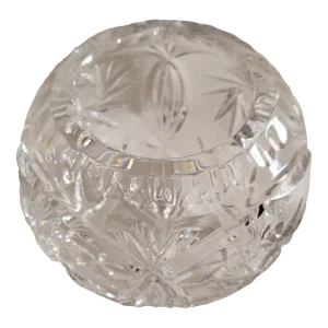 Mid 20th Century Vintage Small Crystal Rose Bowl