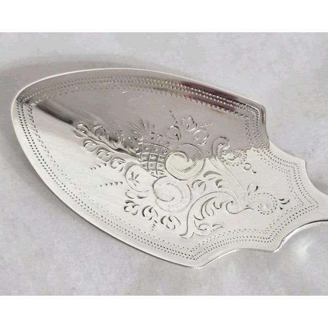 Antique Edwardian Sterling Silver Preserve Spoon, Sheffield, 1902 For Sale - Image 12 of 15