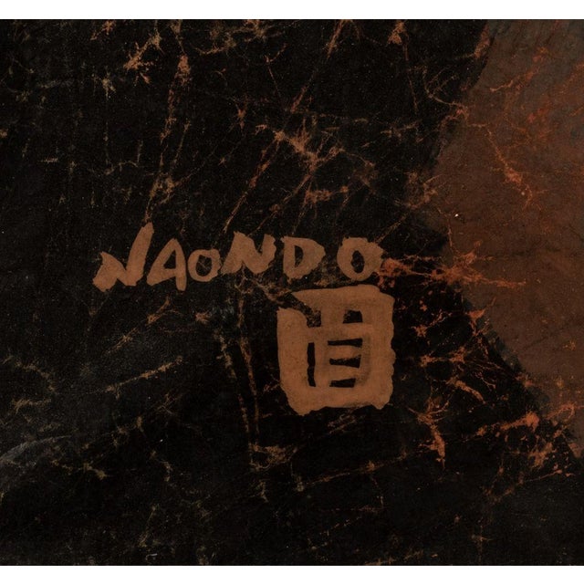 Naondo Nakamura Flute Player Gouache on Paper For Sale - Image 4 of 7