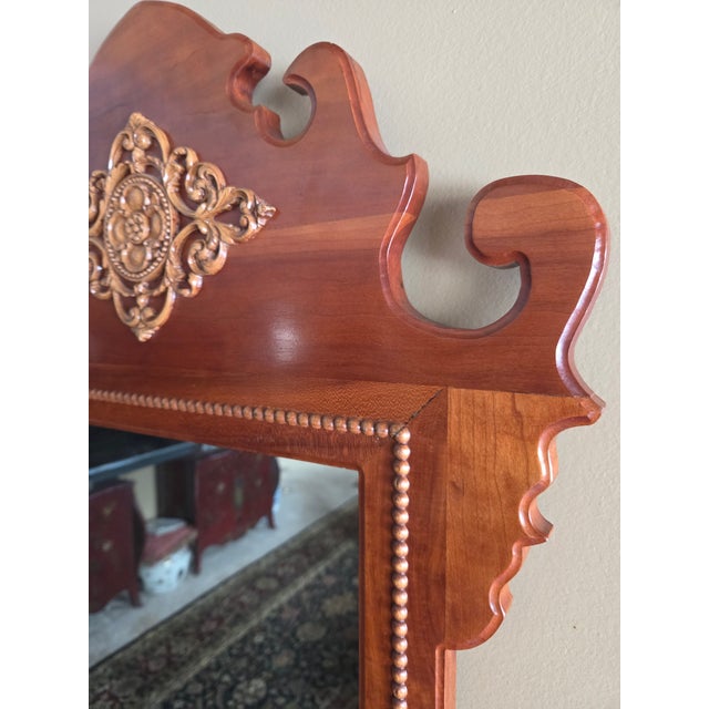 Chippendale Vintage Chippendale Style Wall Mirror For Sale - Image 3 of 10