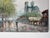 Blue Vintage Caroline Burnett Impressionist Parisian Street Scene Oil on Canvas Painting, Unframed For Sale - Image 8 of 11