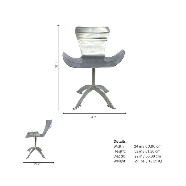 1960s Post Modern Metal Sculptural Chair (Set of 2) For Sale - Image 12 of 12